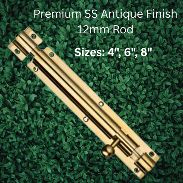 Tower Bolt Aluminium Body with SS Rod Antique Finish